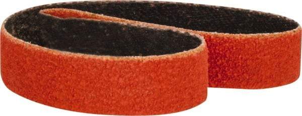 Norton - 1/2" Wide x 12" OAL, 80 Grit, Ceramic Abrasive Belt - Ceramic, Medium, Coated, Y Weighted Cloth Backing, Series R980 - First Tool & Supply