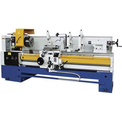 Summit - 28-1/2" Swing, 80" Between Centers, 120 Volt, Triple Phase Toolroom Lathe - 6MT Taper, 15 hp, 20 to 1,250 RPM, 4-1/8" Bore Diam, 48" Deep x 70" High x 156" Long - First Tool & Supply