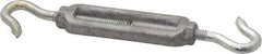 Made in USA - 68 Lb Load Limit, 1/4" Thread Diam, 2-1/4" Take Up, Aluminum Hook & Hook Turnbuckle - 2-5/16" Body Length, 11/64" Neck Length, 5-1/2" Closed Length - First Tool & Supply