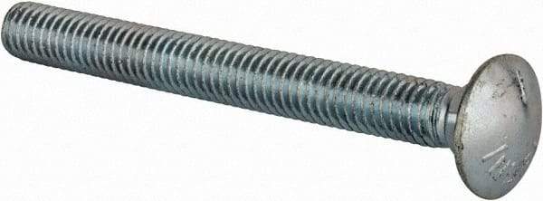 Value Collection - 3/8-16 UNC 3-1/2" Length Under Head, Standard Square Neck, Carriage Bolt - Grade 5 Steel, Zinc-Plated Finish - First Tool & Supply