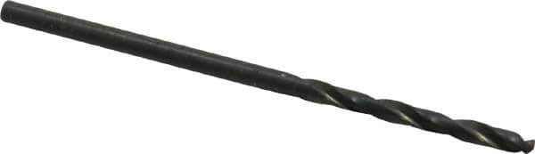 Hertel - #47 135° High Speed Steel Jobber Drill - Oxide Finish, Right Hand Cut, Spiral Flute, Straight Shank, 2" OAL, Split Point - First Tool & Supply