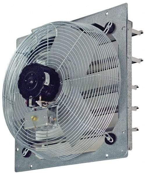 TPI - 18" Blade, Direct Drive, 1/8 hp, 2,300, 2,100 & 1,850 CFM, Totally Enclosed Exhaust Fan - 21-1/8" Opening Height x 21-1/8" Opening Width, 120 Volt, 3 Speed, Single Phase - First Tool & Supply