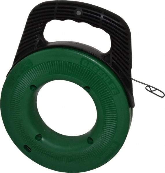 Greenlee - 65 Ft. Long x 1/8 Inch Wide, 0.045 Inch Thick, Steel Fish Tape - 400 Lb. Pulling Strength, Includes Case - First Tool & Supply