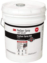 3M - 5 Gal Pail Red Elastomer Joint Sealant - 110°F Max Operating Temp, 24 hr Full Cure Time, Series Spray 200 - First Tool & Supply