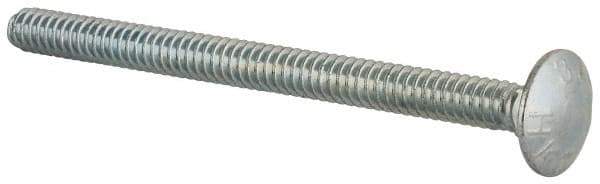 Value Collection - #10-24 UNC 2-1/2" Length Under Head, Standard Square Neck, Carriage Bolt - Grade 2 Steel, Zinc-Plated Finish - First Tool & Supply