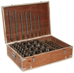 Value Collection - 75 Piece, 1/8 to 3/4" Keyway Width, Style B, C, D & E Keyway Broach Set - First Tool & Supply