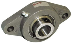 Browning - 1-1/4" ID, 6-1/8" OAL x 3-5/8" OAH 2-Bolt Flange Air Handling - 3,493 Lb Static Cap, 5,782 Lb Dyn Cap, 5-1/8" Btw Mnt Hole Ctrs, Cast Iron - First Tool & Supply