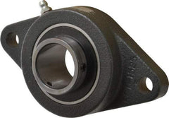 Browning - 1-1/4" ID, 5-9/16" OAL x 3-1/8" OAH 2-Bolt Flange - 2,567 Lb Static Cap, 4,381 Lb Dyn Cap, 4-19/32" Btw Mnt Hole Ctrs, Cast Iron - First Tool & Supply