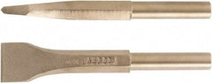 Ampco - 2-1/2" Head Width, 9" OAL, 3/4" Shank Diam, Scaling Chisel - Round Drive, Round Shank - First Tool & Supply