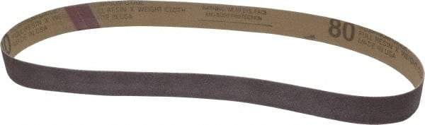 Tru-Maxx - 1" Wide x 30" OAL, 80 Grit, Aluminum Oxide Abrasive Belt - Aluminum Oxide, Medium, Coated - First Tool & Supply