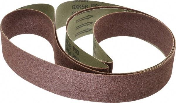 Tru-Maxx - 2" Wide x 132" OAL, 60 Grit, Aluminum Oxide Abrasive Belt - Aluminum Oxide, Medium, Coated - First Tool & Supply