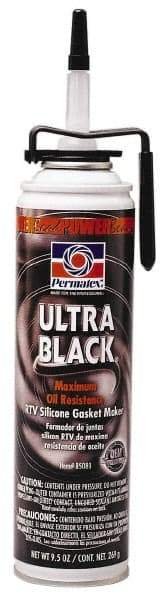 Permatex - 9-1/2 oz Oil Resistant Gasket Maker - -65 to 550°F, Black, Comes in PowerBead Aerosol Can - First Tool & Supply