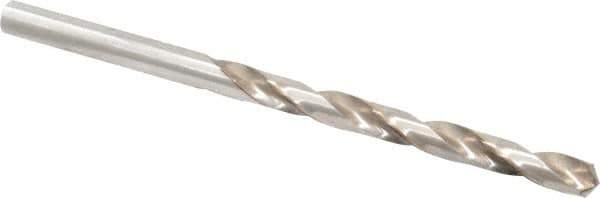 Hertel - #4 118° High Speed Steel Jobber Drill - Bright Finish, Right Hand Cut, Spiral Flute, Straight Shank, 3-3/4" OAL, Standard Point - First Tool & Supply