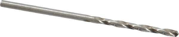 Hertel - #45 118° High Speed Steel Jobber Drill - Bright Finish, Right Hand Cut, Spiral Flute, Straight Shank, 2-1/8" OAL, Standard Point - First Tool & Supply