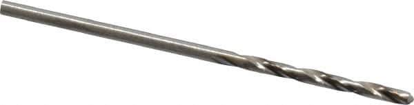 Hertel - #49 118° High Speed Steel Jobber Drill - Bright Finish, Right Hand Cut, Spiral Flute, Straight Shank, 2" OAL, Standard Point - First Tool & Supply