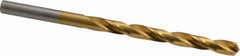 Hertel - #3 118° High Speed Steel Jobber Drill - TiN Finish, Right Hand Cut, Spiral Flute, Straight Shank, 3-3/4" OAL, Standard Point - First Tool & Supply