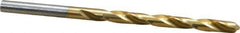 Hertel - #15 118° High Speed Steel Jobber Drill - TiN Finish, Right Hand Cut, Spiral Flute, Straight Shank, 3-3/8" OAL, Standard Point - First Tool & Supply