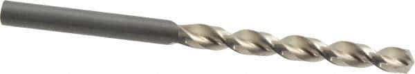 Guhring - #5 130° High Speed Steel Jobber Drill - Bright Finish, Right Hand Cut, Parabolic Flute, Straight Shank, 3-3/8" OAL, Standard Point - First Tool & Supply