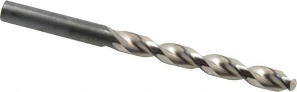 Guhring - 9.7mm 130° High Speed Steel Jobber Drill - Bright Finish, Right Hand Cut, Parabolic Flute, Straight Shank, 5-15/64" OAL, Standard Point - First Tool & Supply