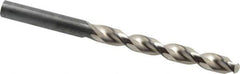 Guhring - 9.7mm 130° High Speed Steel Jobber Drill - Bright Finish, Right Hand Cut, Parabolic Flute, Straight Shank, 5-15/64" OAL, Standard Point - First Tool & Supply