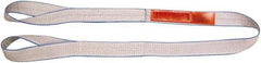 Lift-All - 8' Long x 6" Wide, 16,300 Lb Vertical Capacity, 2 Ply, Polyester Web Sling - 13,000 Lb Choker Capacity, Silver (Color) - First Tool & Supply