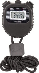 Value Collection - LCD Digital Stopwatch - 3 Functions, 1/100 Sec Resolution, Black - First Tool & Supply