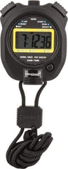 Value Collection - LCD Digital Stopwatch with Split Counter - 4 Functions, 1/100 Sec Resolution, Black - First Tool & Supply