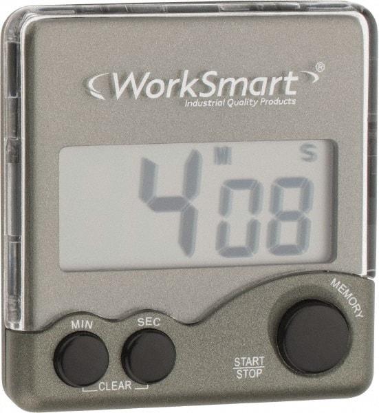 Value Collection - Big Digit Count Up and Down Timer - Counter Down 99 Min 59 Sec, Daily Alarm, Black - First Tool & Supply