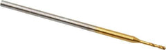 Guhring - 0.0189", 118° Point, Cobalt Micro Drill Bit - 0.984" OAL, 3mm Flute Length, 1mm Shank Diam, Series 660 - First Tool & Supply