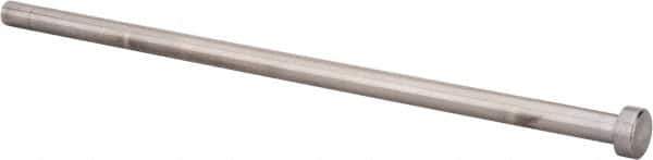 Gibraltar - 3/8" Pin Diam, 5/8" Head Diam x 1/4" Head Height, 10" OAL, Straight Ejector Pin - Steel, 9-3/4" Pin Length - First Tool & Supply