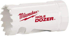 Milwaukee Tool - 1-1/8" Diam, 1-1/2" Cutting Depth, Hole Saw - Bi-Metal Saw, Toothed Edge - First Tool & Supply