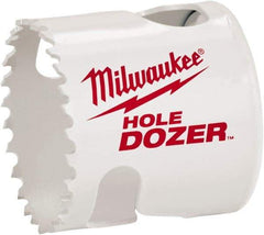 Milwaukee Tool - 1-7/16" Diam, 1-1/2" Cutting Depth, Hole Saw - Bi-Metal Saw, Toothed Edge - First Tool & Supply