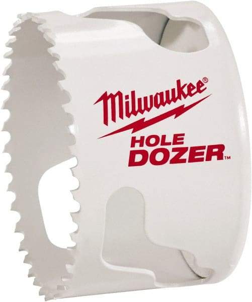 Milwaukee Tool - 1-3/4" Diam, 1-1/2" Cutting Depth, Hole Saw - Bi-Metal Saw, Toothed Edge - First Tool & Supply