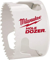 Milwaukee Tool - 2-1/8" Diam, 1-1/2" Cutting Depth, Hole Saw - Bi-Metal Saw, Toothed Edge - First Tool & Supply