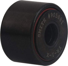 Accurate Bushing - 1/2" Bore, 1-7/8" Roller Diam x 1" Roller Width, Carbon Steel Sealed Self-Lubricating Yoke Cam Follower with Nonmetallic Bushing - 1 Lb Dynamic Load Capacity, 1-1/16" Overall Width - First Tool & Supply