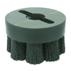 10" Diameter - Maximum Density SHELL- MILL HOLDER Crimped Filament Disc Brush - 0.055/80 Grit - First Tool & Supply