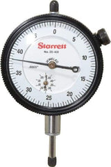 Starrett - 1/2" Range, 0-50 Dial Reading, 0.0005" Graduation Dial Drop Indicator - 2-1/4" Dial, 0.05" Range per Revolution, Revolution Counter - First Tool & Supply