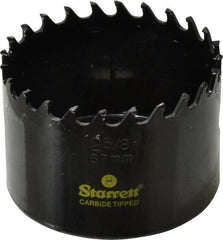 Starrett - 2-5/8" Diam, 1-5/8" Cutting Depth, Hole Saw - Carbide-Tipped Saw, Toothed Edge - First Tool & Supply