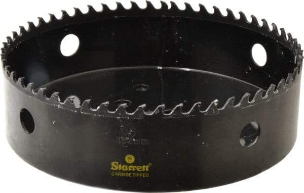 Starrett - 6" Diam, 1-5/8" Cutting Depth, Hole Saw - Carbide-Tipped Saw, Toothed Edge - First Tool & Supply