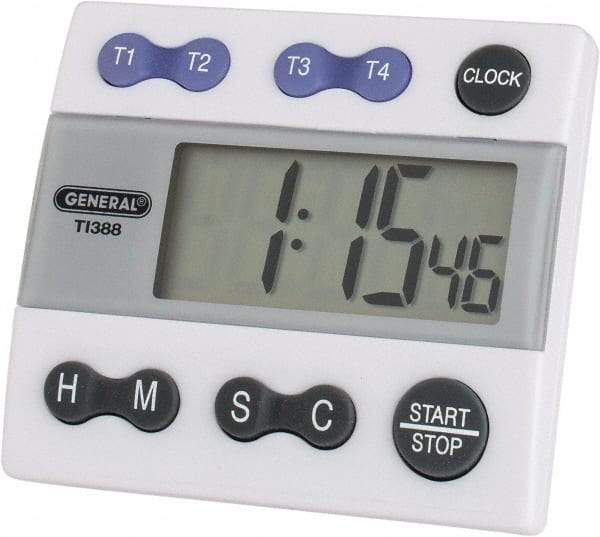 General - 4 Channel Timer - White - First Tool & Supply