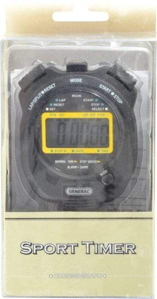 General - Small Display Stop Watch - Black - First Tool & Supply