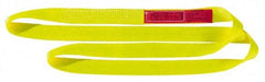 Lift-All - 18' Long x 3" Wide, 8,600 Lb Vertical Capacity, 1 Ply, Nylon Web Sling - 6,900 Lb Choker Capacity, Yellow - First Tool & Supply