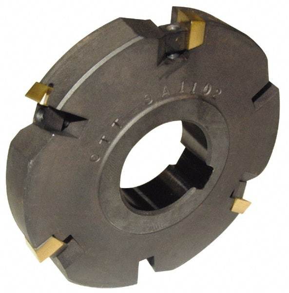 Cutting Tool Technologies - Arbor Hole Connection, 3/4" Cutting Width, 2.03" Depth of Cut, 6" Cutter Diam, 1-1/4" Hole Diam, 7 Tooth Indexable Slotting Cutter - DASC Toolholder, 1500 Insert, Neutral Cutting Direction - First Tool & Supply