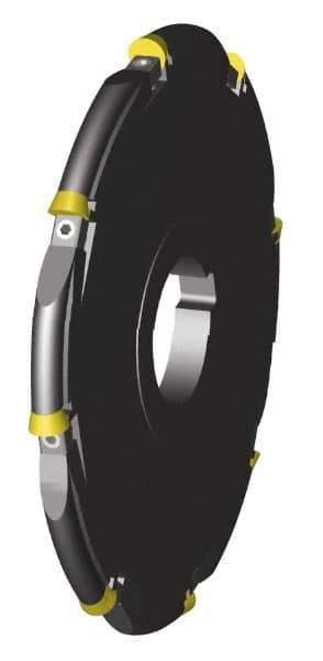 Cutting Tool Technologies - Arbor Hole Connection, 3/16" Cutting Width, 1.53" Depth of Cut, 5" Cutter Diam, 1-1/4" Hole Diam, Indexable Slotting Cutter - RA Toolholder, RDC(1.5)(1.5) Insert, Right Hand Cutting Direction - First Tool & Supply