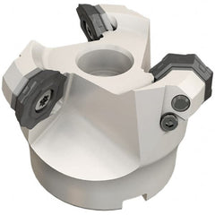 Iscar - 4" Cut Diam, 1-1/2" Arbor Hole, 0.087 (FF OFMW), 0.18 (OF...), 0.39 (RF...)" Max Depth of Cut, 42° Indexable Chamfer & Angle Face Mill - Exact Industrial Supply