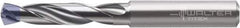 Walter-Titex - 1/4" 140° Solid Carbide Jobber Drill - Tinal Top Point Finish, Right Hand Cut, Spiral Flute, Straight Shank, 106mm OAL - First Tool & Supply