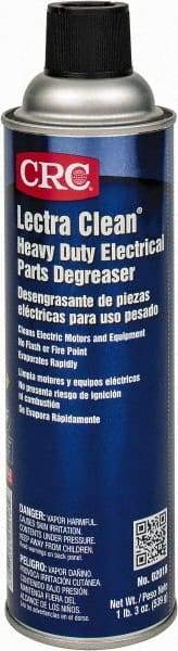 CRC - 19 Ounce Aerosol Electrical Grade Cleaner/Degreaser - 37,500 Volt Dielectric Strength, Nonflammable, Food Grade - First Tool & Supply