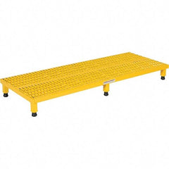 Vestil - 5" High x 24" Wide x 60" Deep, Yellow Step Stand - Steel, 500 Lb Capacity - First Tool & Supply