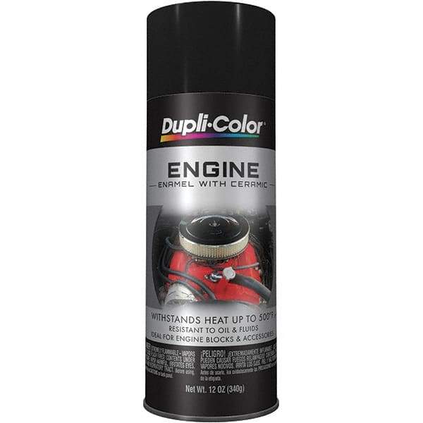 Krylon - 12 oz Chrysler Black Automotive Heat Resistant Paint - Semi-Flat Finish, Comes in Aerosol Can - First Tool & Supply