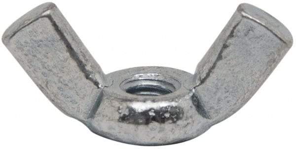 Value Collection - #8-32 UNC, Zinc Plated, Steel Standard Wing Nut - 0.91" Wing Span, 0.47" Wing Span - First Tool & Supply